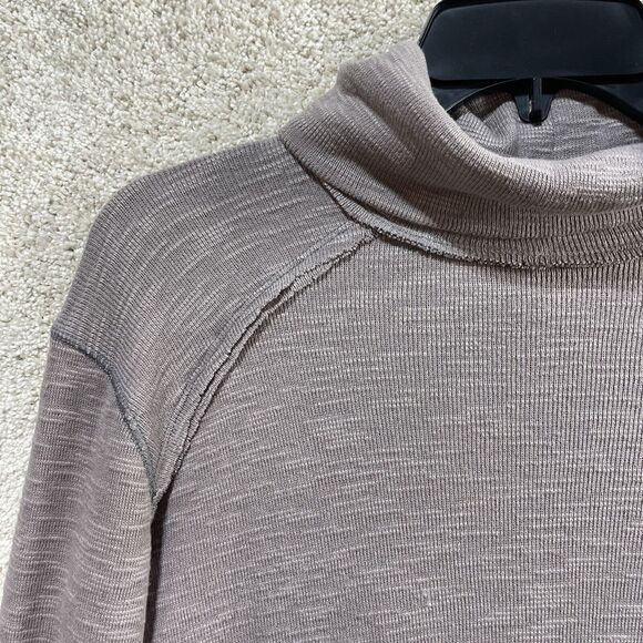 Free People Gray Tunic Women's XS Split Back Cowl Neck Long Sleeve Pullover Top - Picture 4 of 10